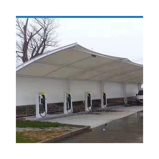 户外遮阳停车棚自行车膜结构景观棚充电桩汽车棚电动车雨棚