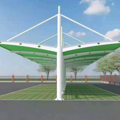 贵州充电桩膜结构雨棚可自由定制各规格车棚遮阳棚