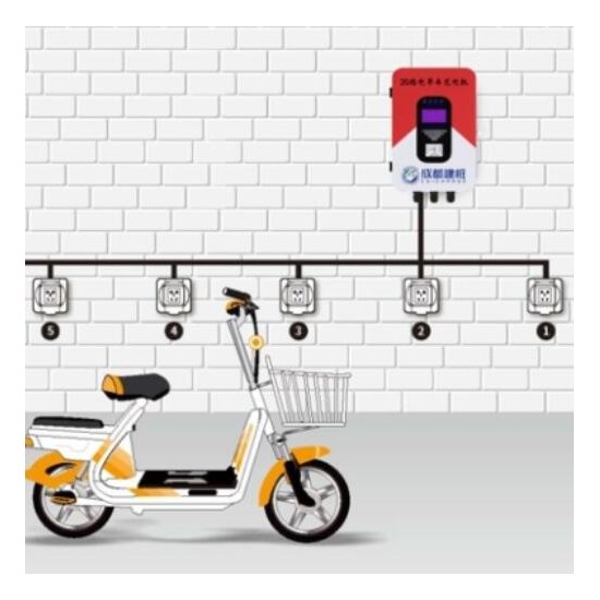 成都小区电瓶车充电桩刷卡扫码投币多功能智能充电站